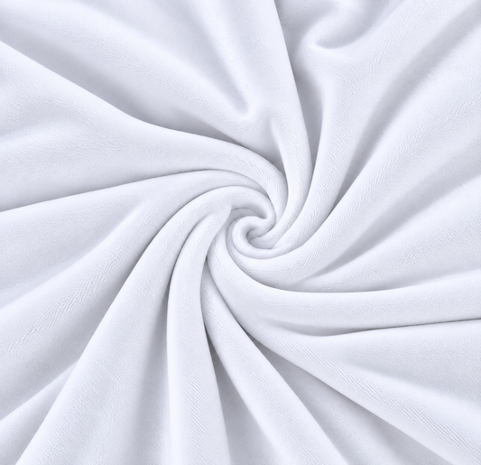 White | Ultra Plush Stretch Velvet | Ready To Ship