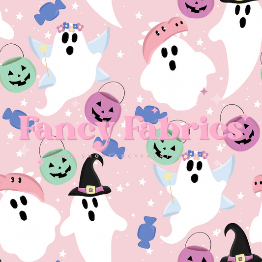 Trick Or Treat Ghouls (Pink) | PREORDER | By The Yard