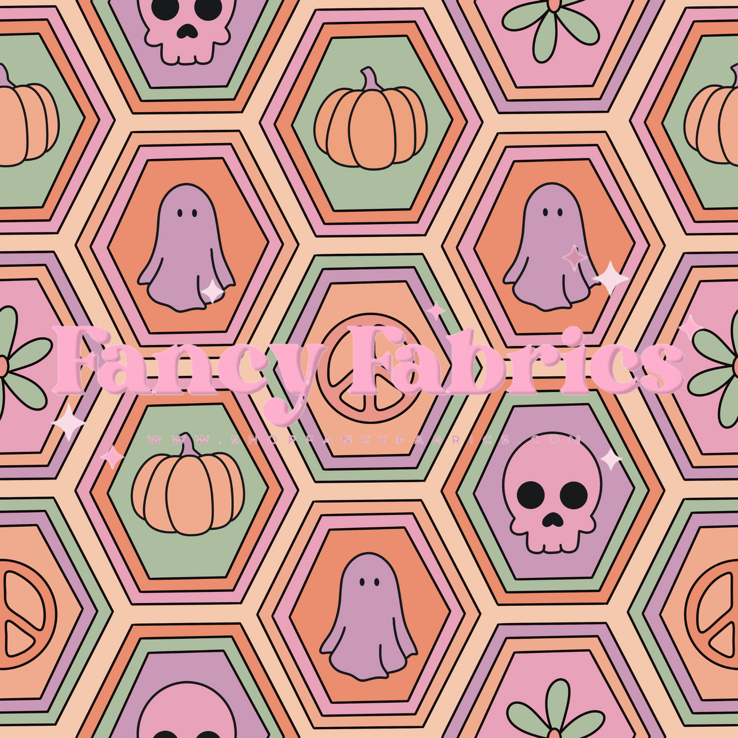 Lauren Liza Designs | Halloween Hexagons | PREORDER | By The Yard