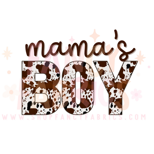 Mama's Boy (Cow Print) | Toddler Size | DTF Transfer