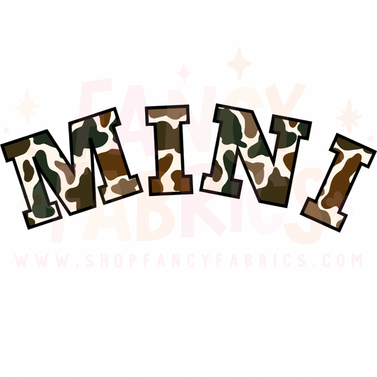 Camo Mini | Toddler Size | DTF Transfer