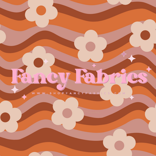 Lauren Liza Designs | Autumn Groovy Flowers 2 | PREORDER | By The Yard