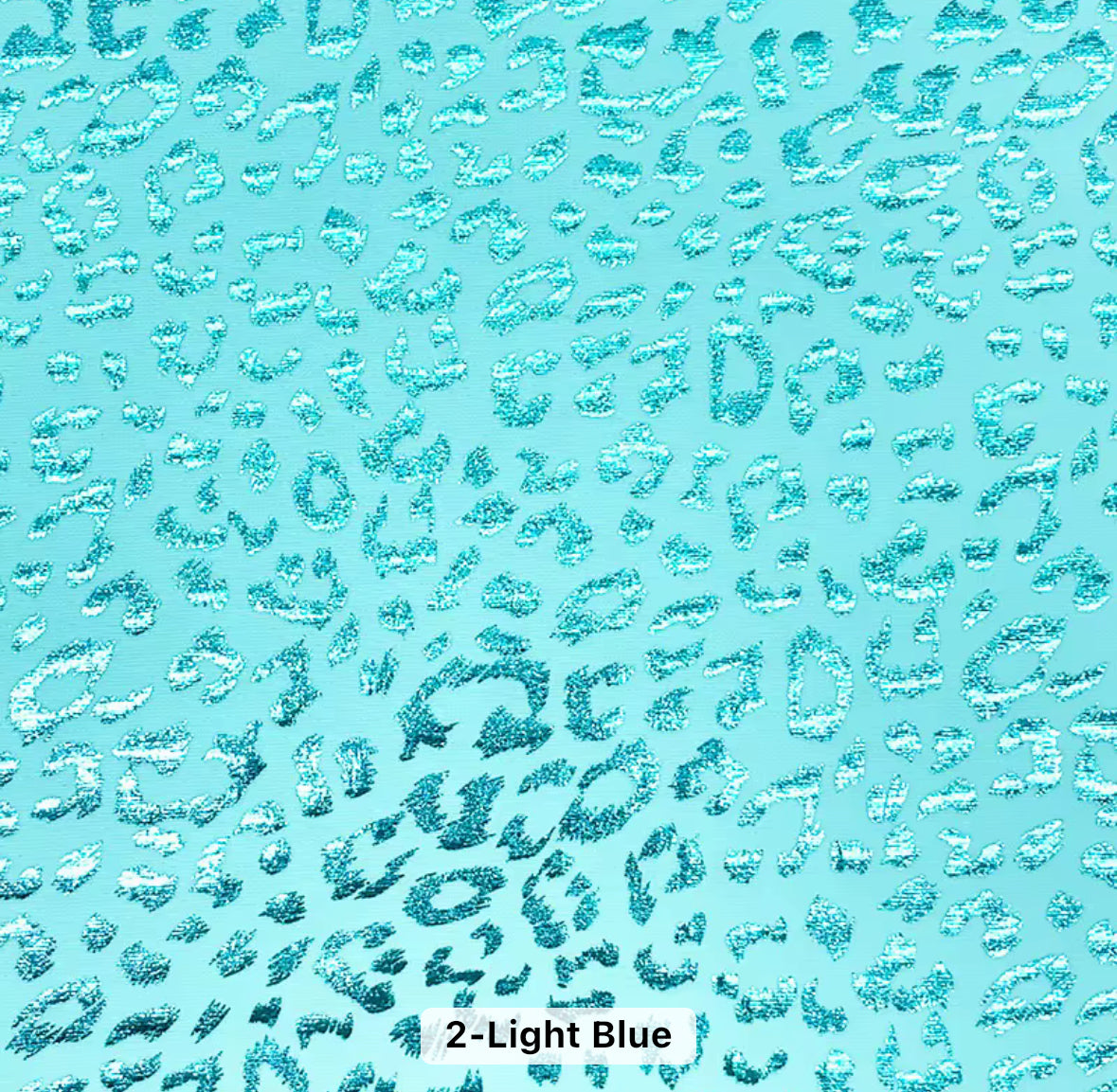 Light Blue Leopard | Foil Spandex