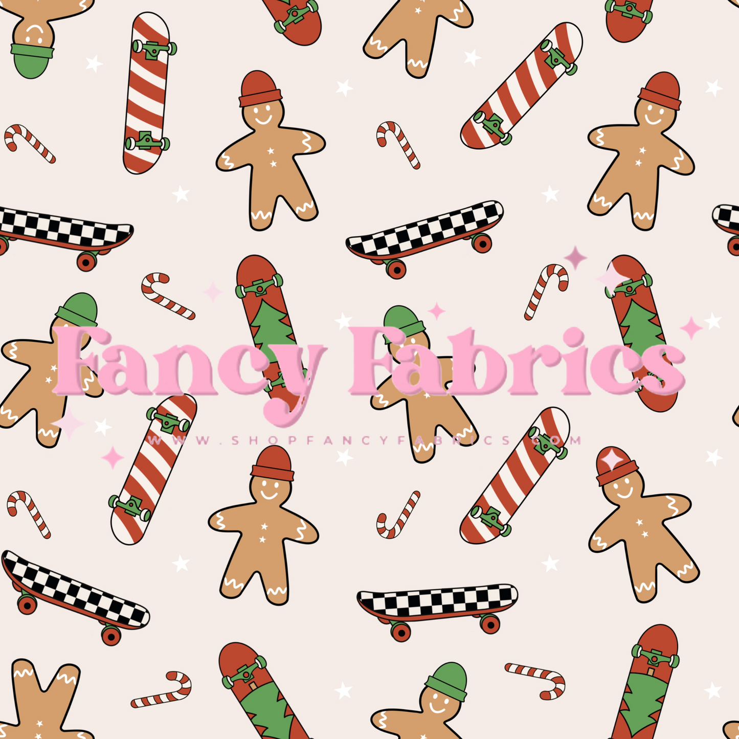 Gingerbread Skaters | PREORDER | By The Yard