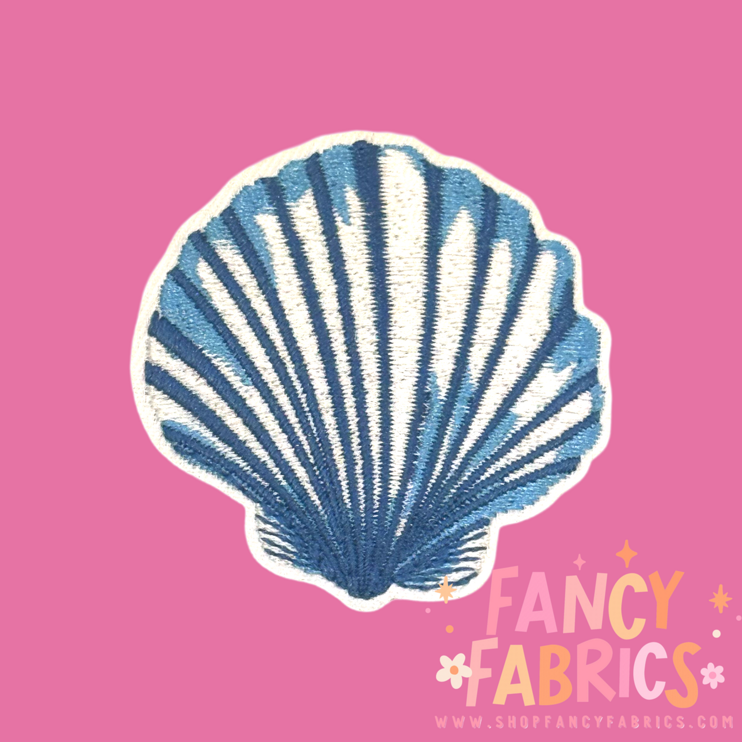 Blue Seashell | Iron On Patch