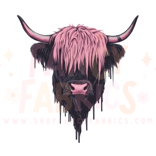 Pink Highland Cow | Child Size | DTF Transfer