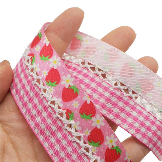 Strawberry Satin Ribbon | 1.25" Center Hook Ribbon | Ready To Ship