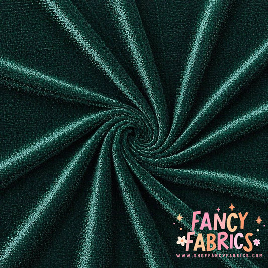 Emerald | Solid Stretch Velvet | Ready To Ship