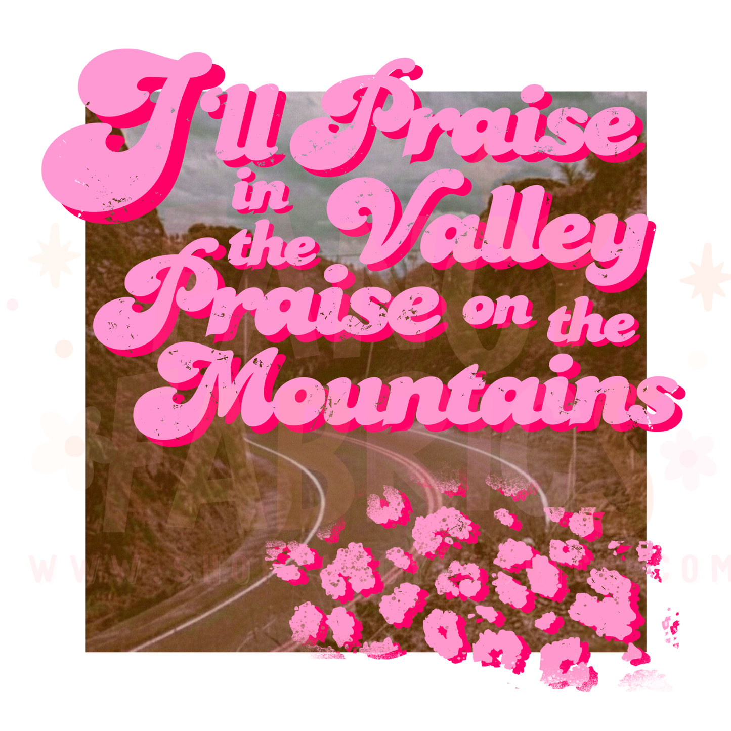 Praise In The Valley | Adult Size | DTF Transfer | Ready To Ship