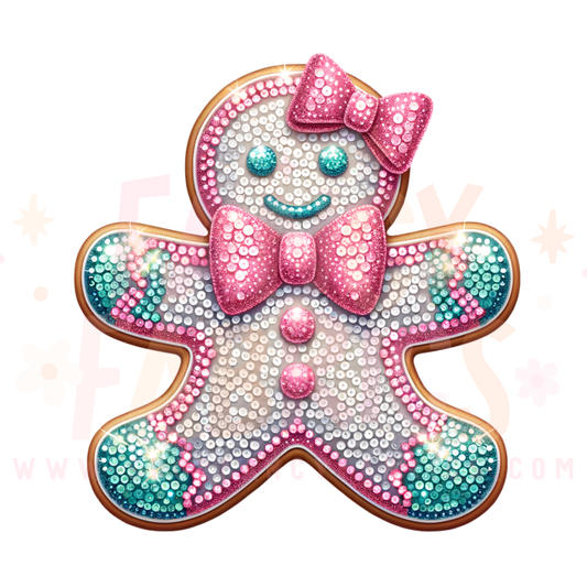 Rhinestone Gingerbread | Child Size | DTF Transfer