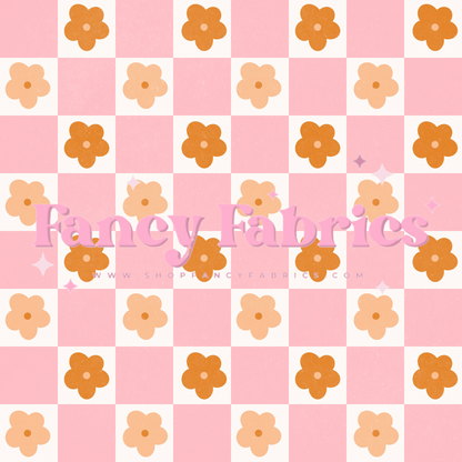 Checkered Daisies | PREORDER | By The Yard