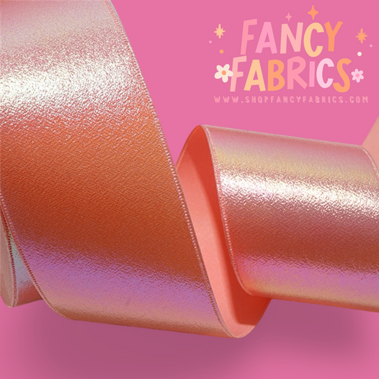Tangerine | 3" Single Sided | Holographic Ribbon | Ready To Ship