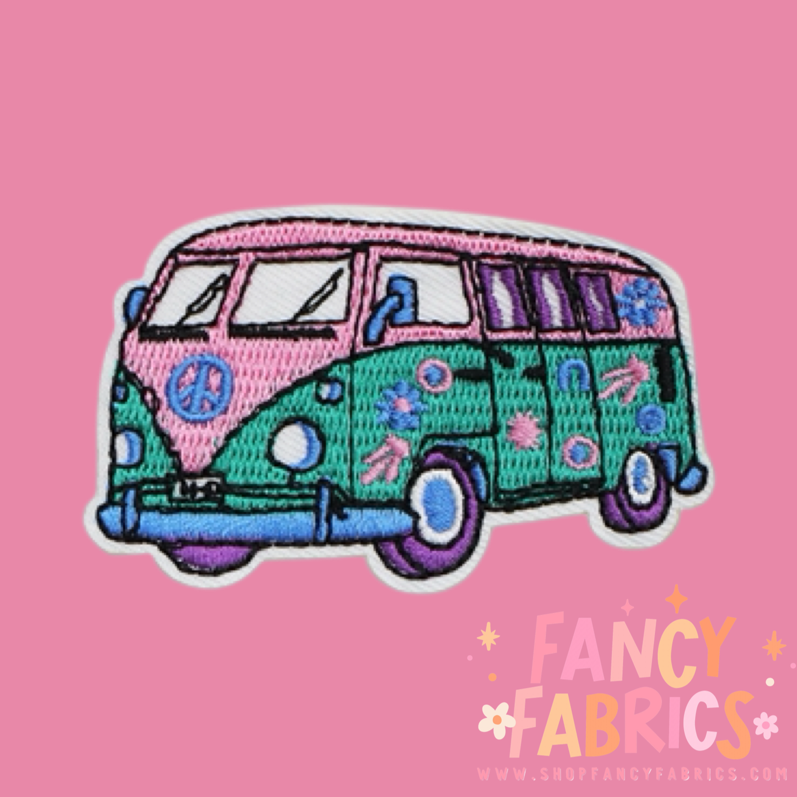 Hippie Van Iron On Patch