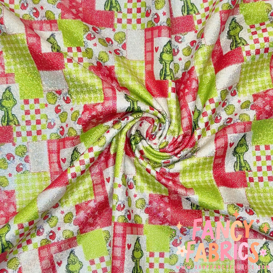 Green Guy Patchwork | 4x4 Scaling | Printed Holographic | Ready To Ship