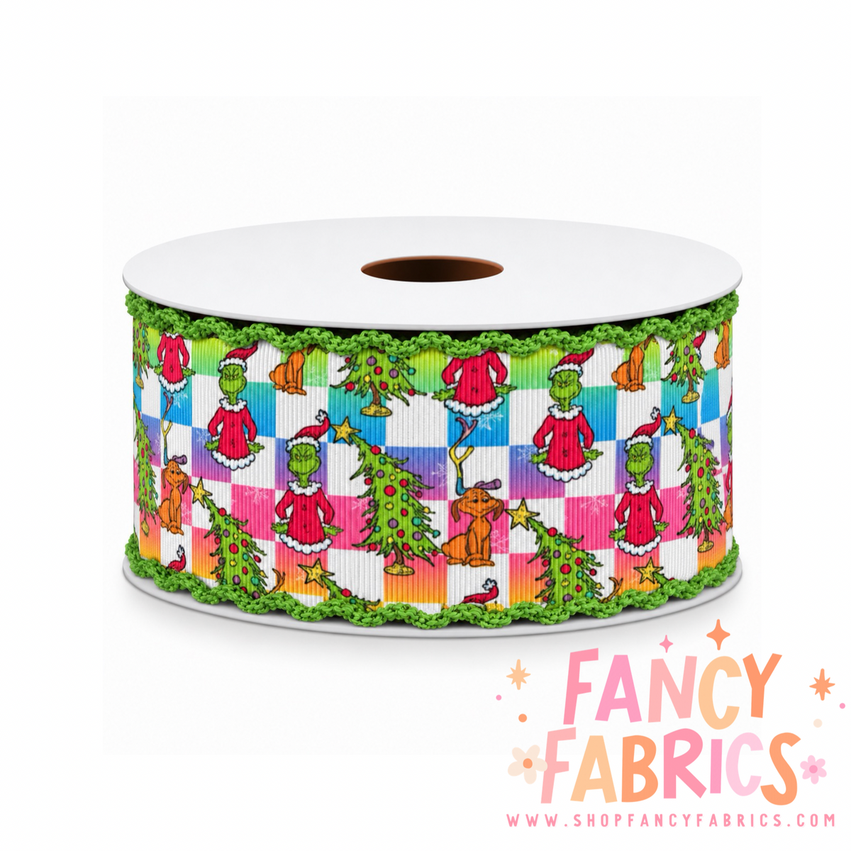 Neon Green Guy | 2" Single Sided | Moonstitch Printed Ribbon | Ready To Ship