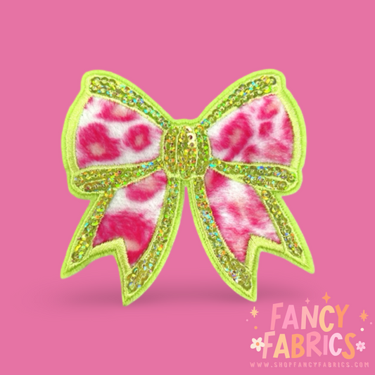 Leopard Bow | Iron On Patch