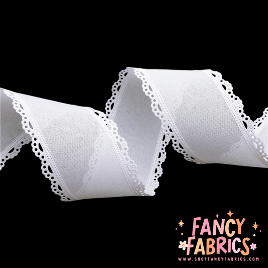 White | 2.5" Single Sided | Ribbon | Ready To Ship