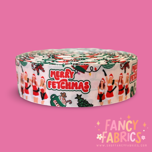 Merry Fetchmas | 1.5" Single Sided | Printed Ribbon | Ready To Ship