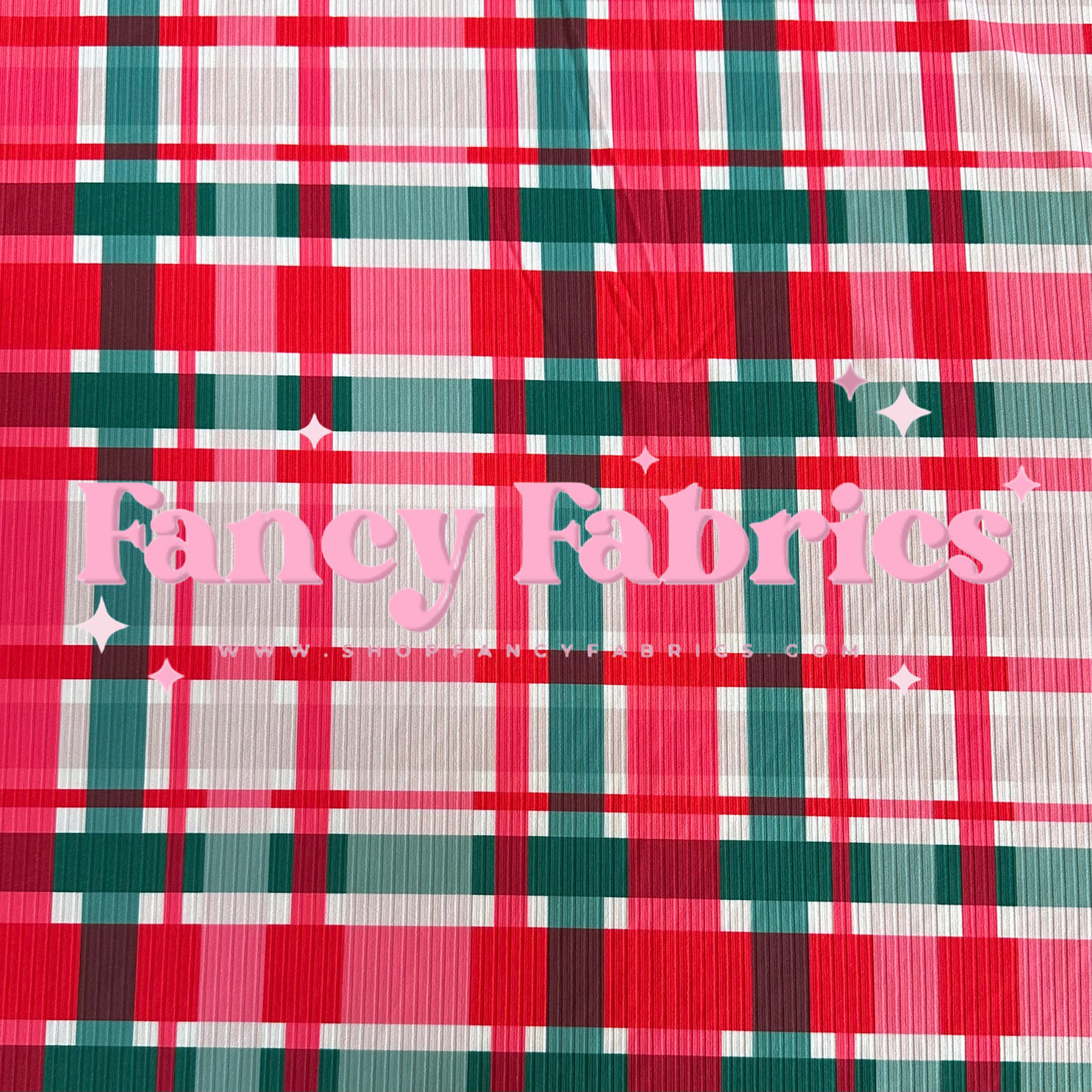 Christmas Plaid | 6x6 Scaling | Skinny Rib