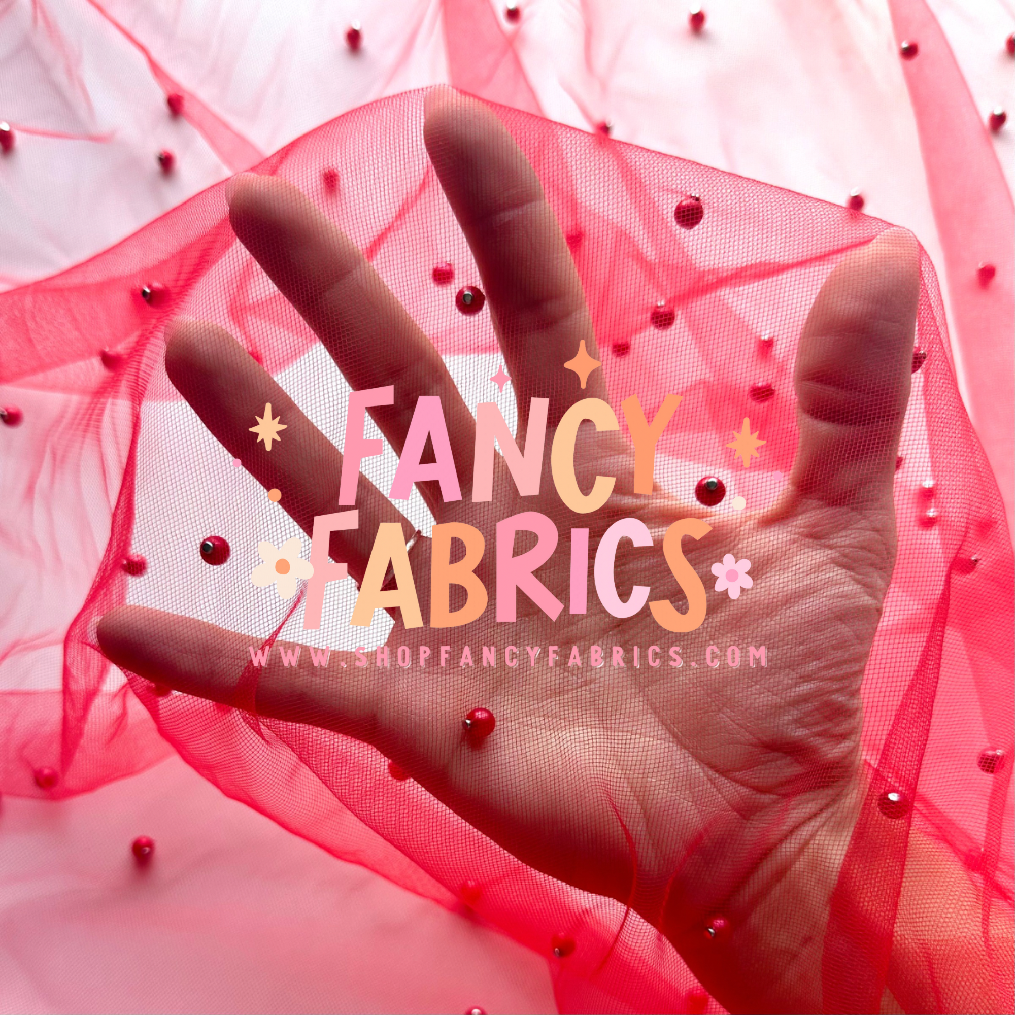 Red | Pearl Mesh | Ready To Ship