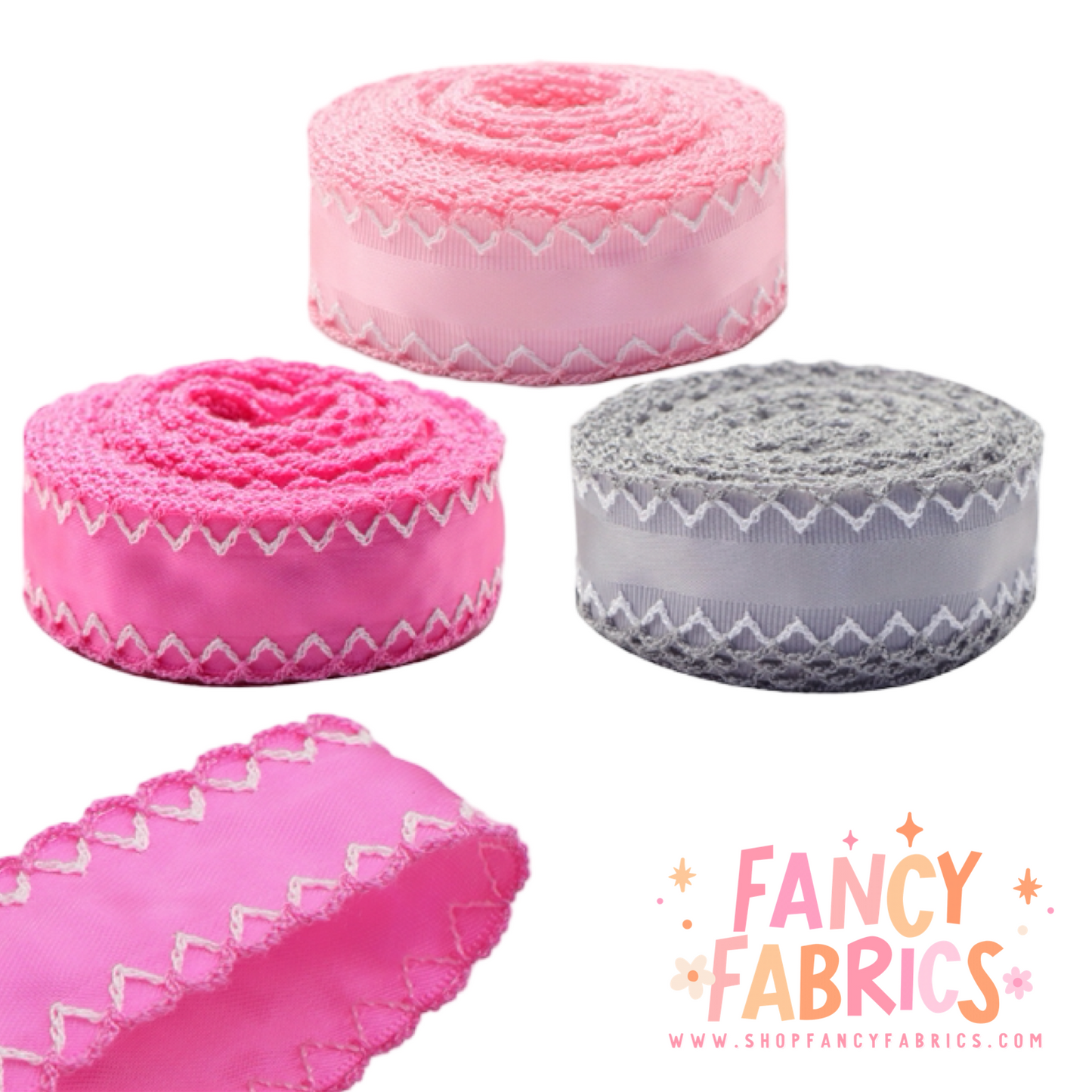 Light Pink | 1" Double Sided | Satin Grosgrain Ribbon | Ready To Ship