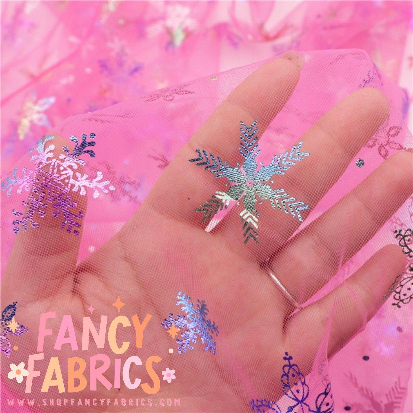 Holo Snowflakes (Pink) | Mesh