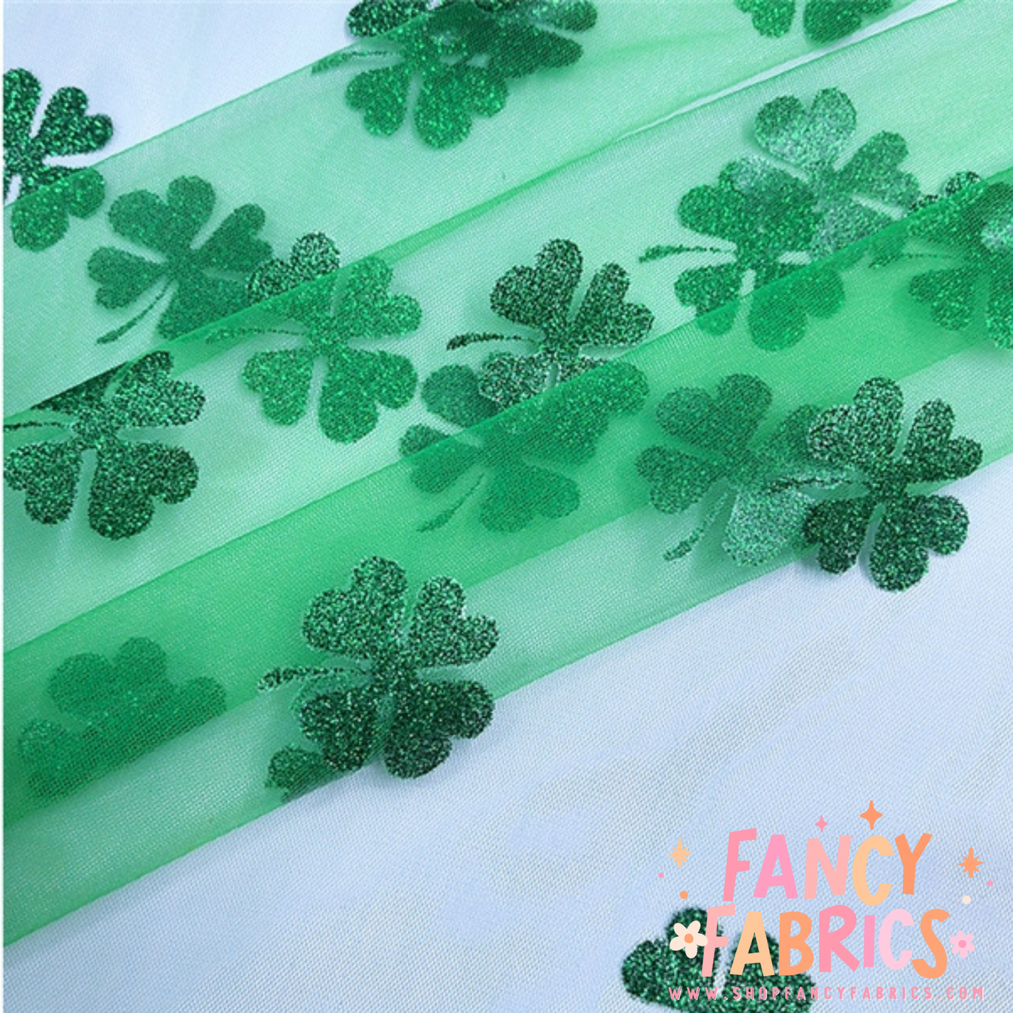 Glitter Clovers | Mesh | Ready To Ship