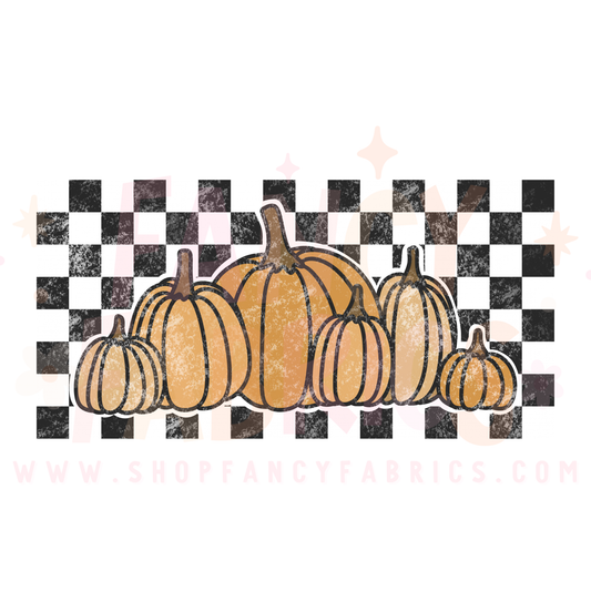 Pumpkin Checkers | Child Size | DTF Transfer