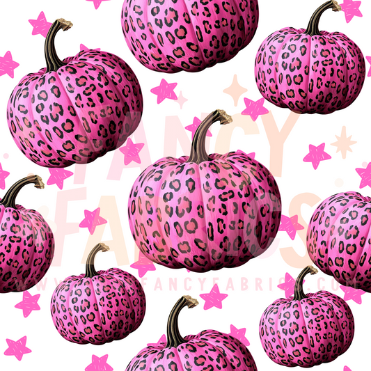 Leopard Pumpkins (Pink) | Seamless File | Digital Download