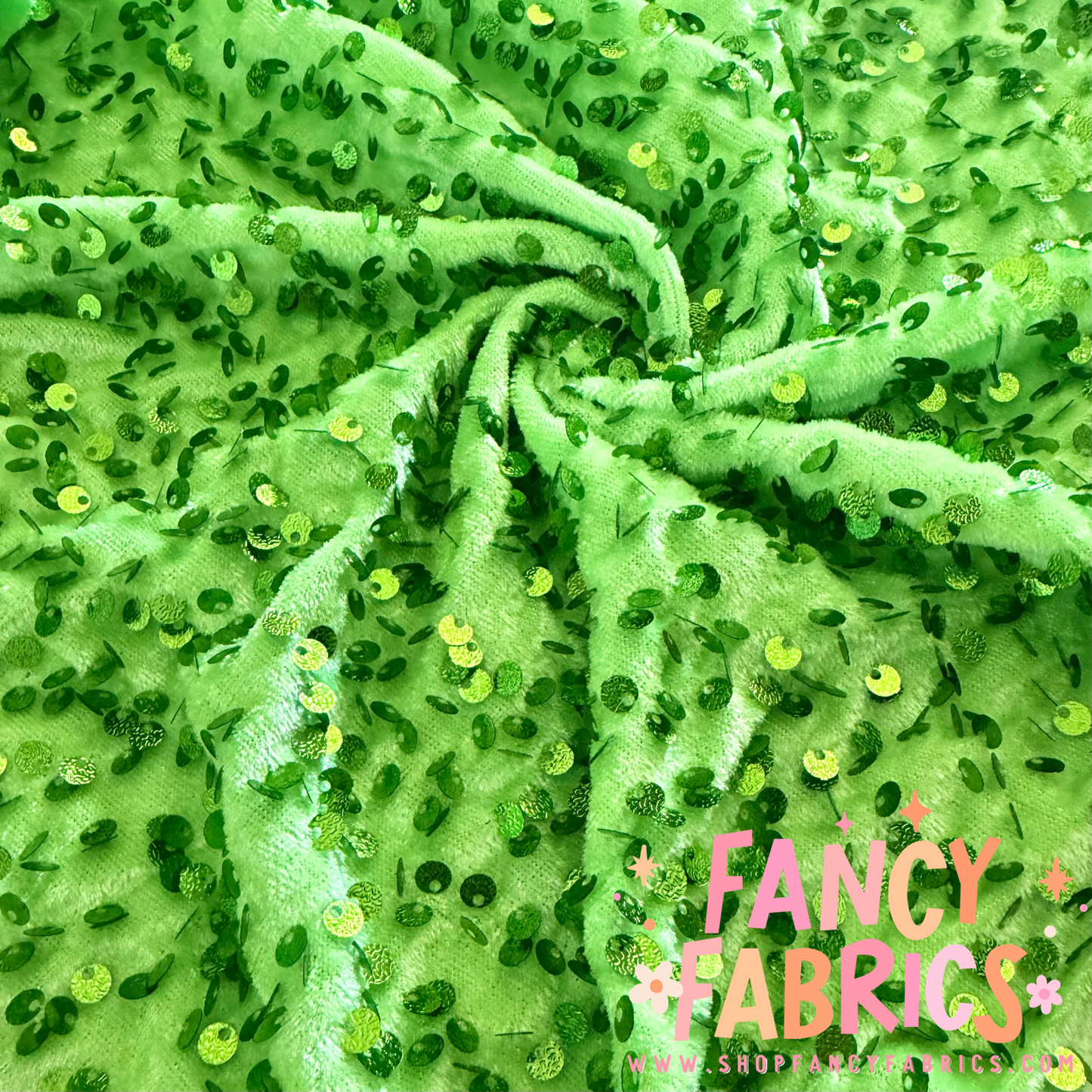 Grinchy | Stretch Sequin Velvet | Ready To Ship