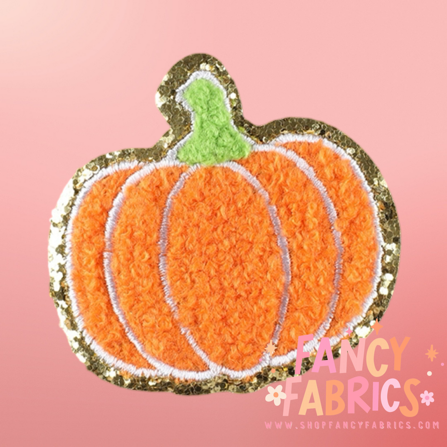 Pumpkin (Glitter) | Iron On Patch