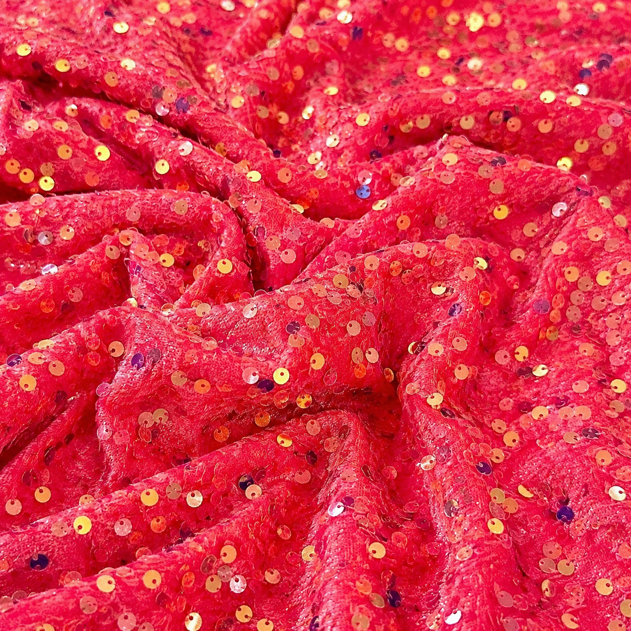 Watermelon | Stretch Sequin Velvet | Ready to Ship