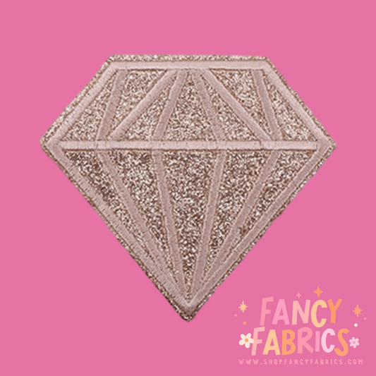 Rose Gold Diamond | Iron On Patch