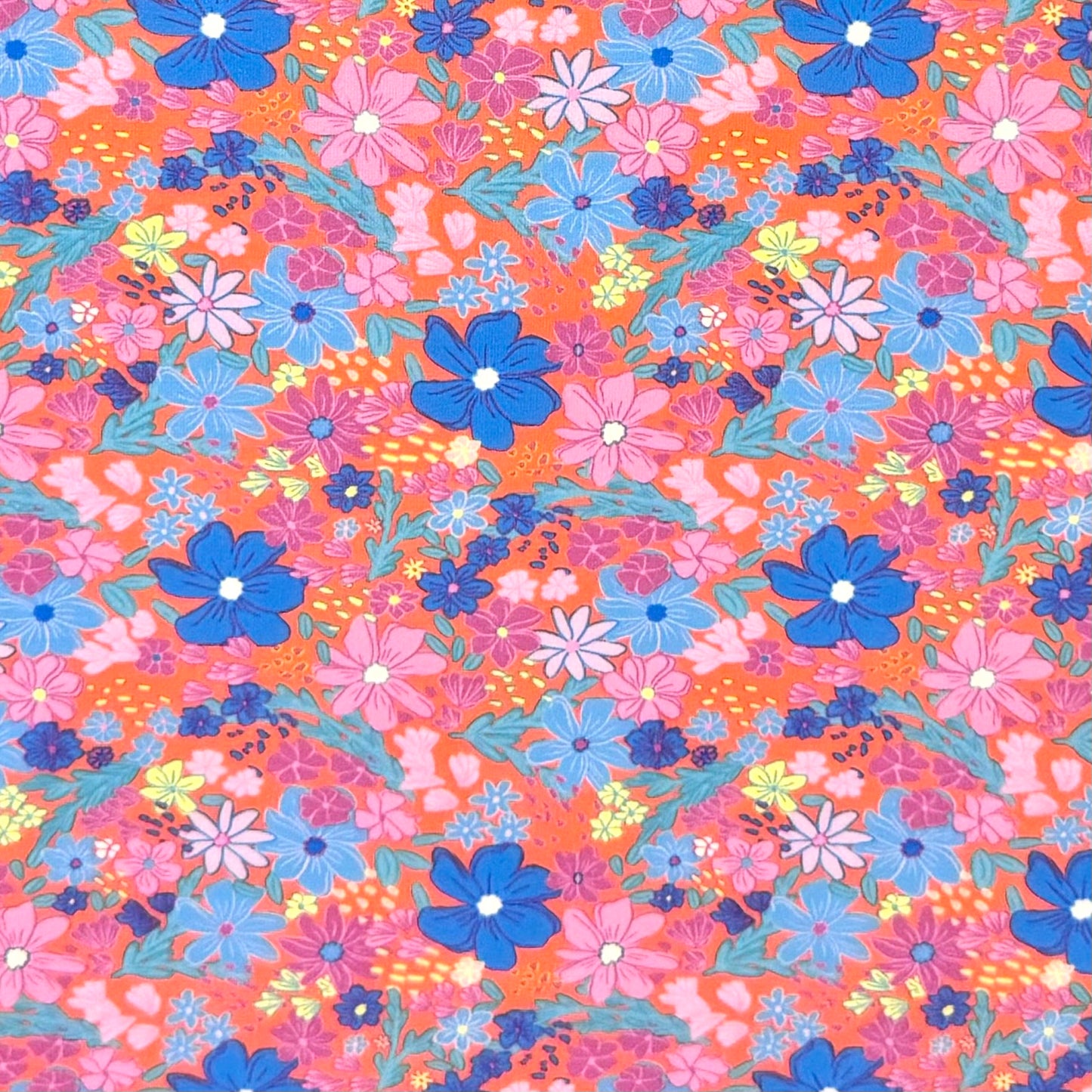 Orange Floral | Swim | 4x4 Scaling | Ready To Ship
