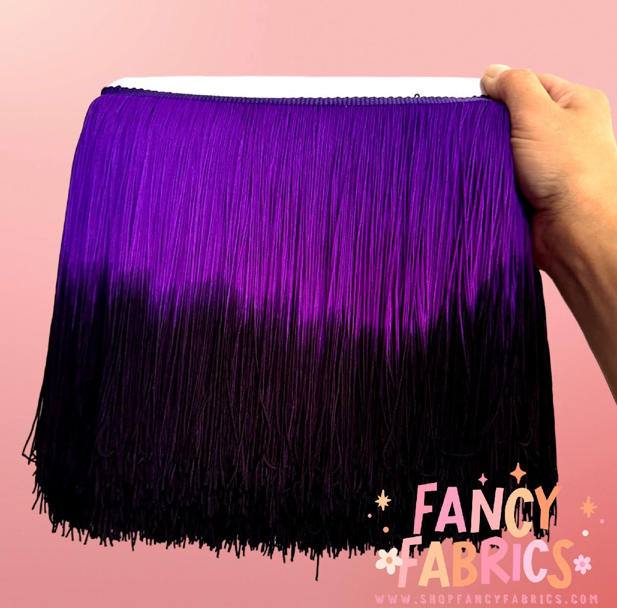 Purple + Black | Ombré Fringe | By The Yard