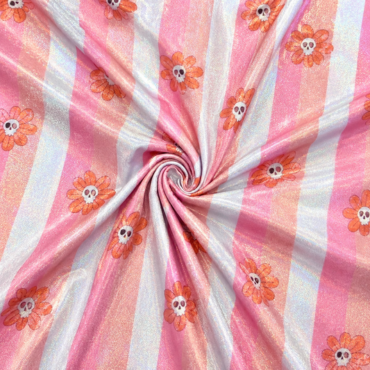 Skull Flowers | 4x4 Scaling | Printed Holographic | Ready To Ship