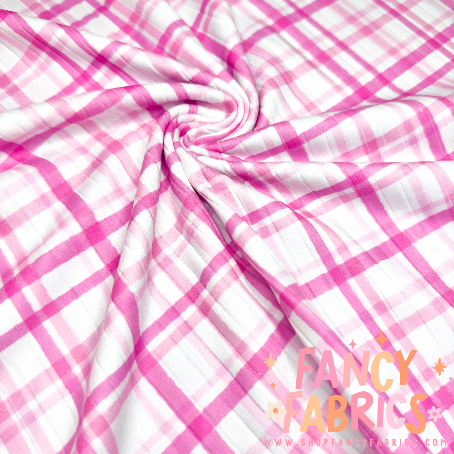 Pink Plaid | 6x6 | Brushed Rib | Ready To Ship