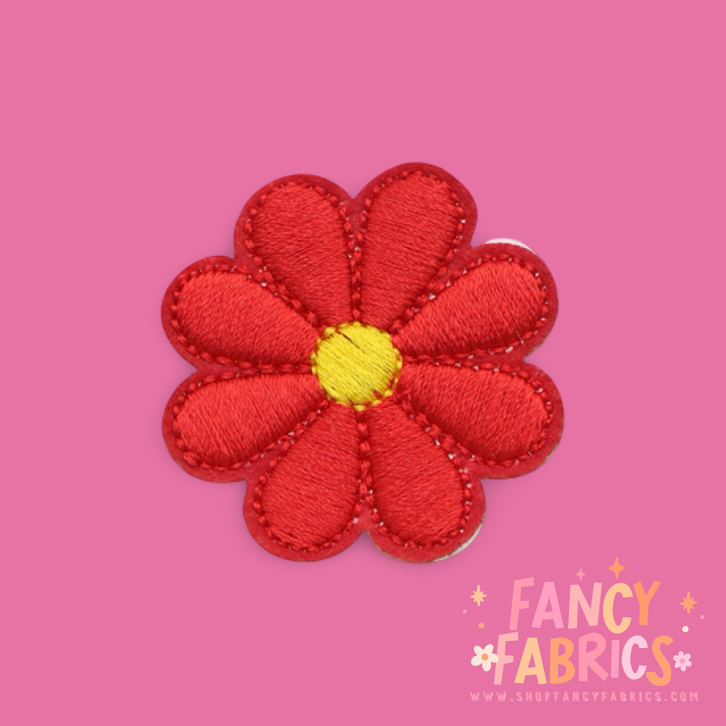 Red Daisy | Iron On Patch