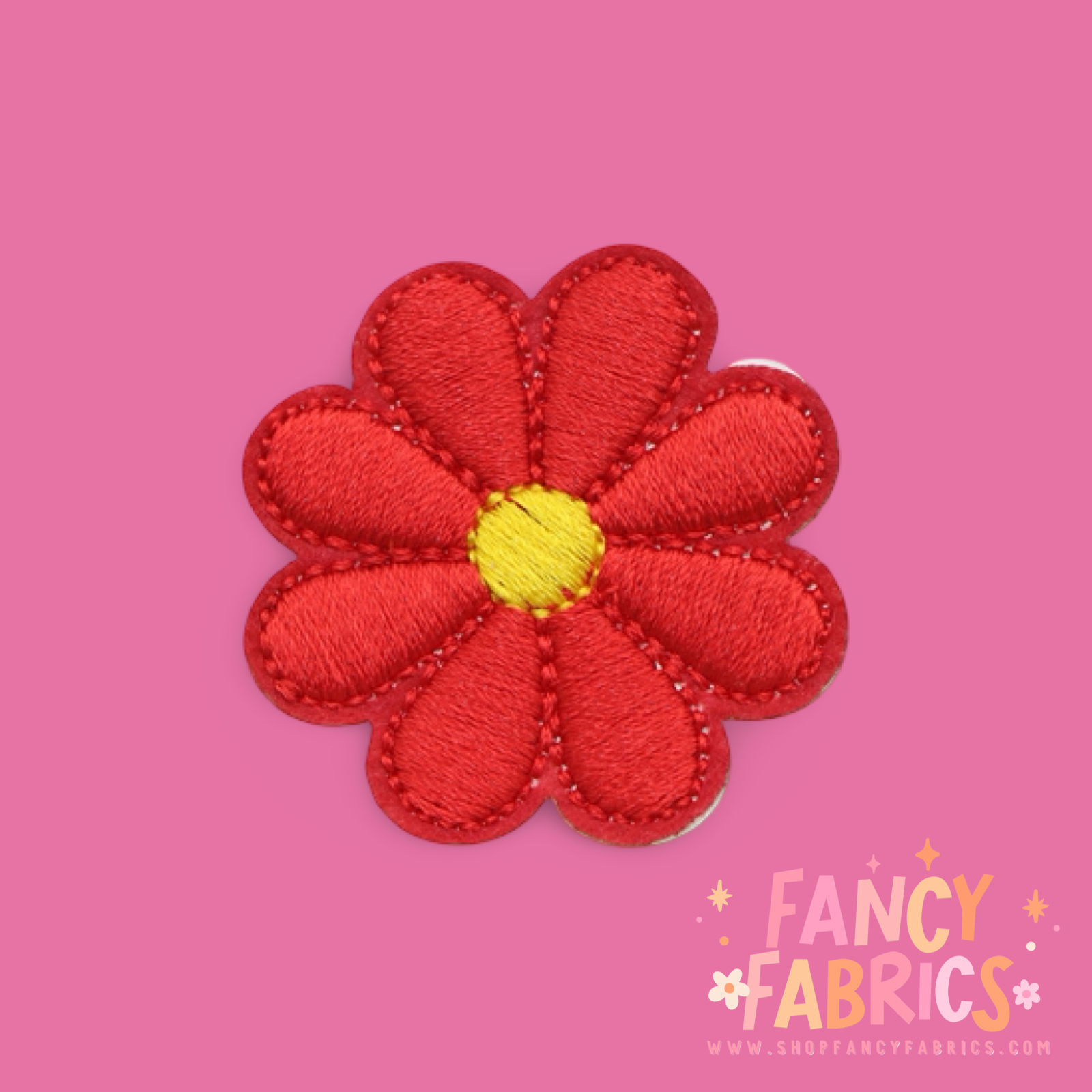 Red Daisy | Iron On Patch