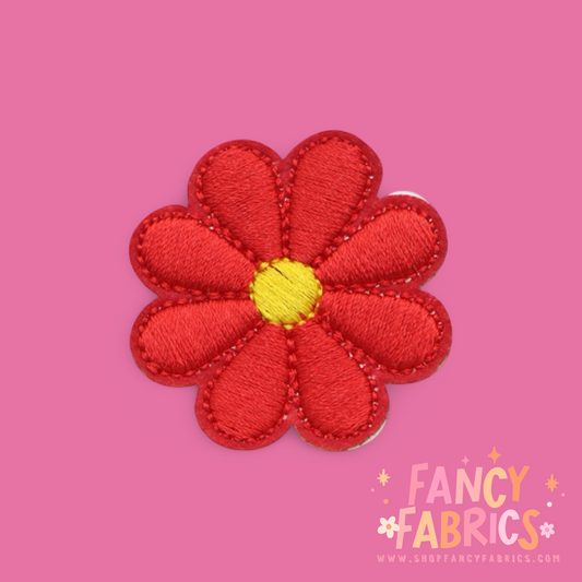 Red Daisy | Iron On Patch