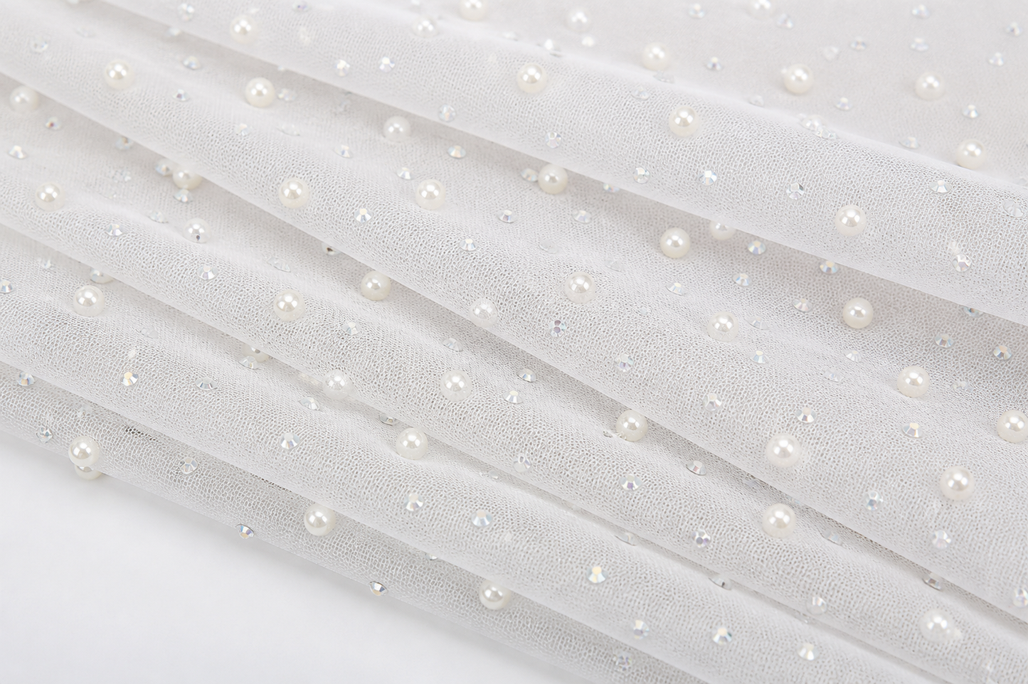 Rhinestone + Pearl Mesh | Ready To Ship