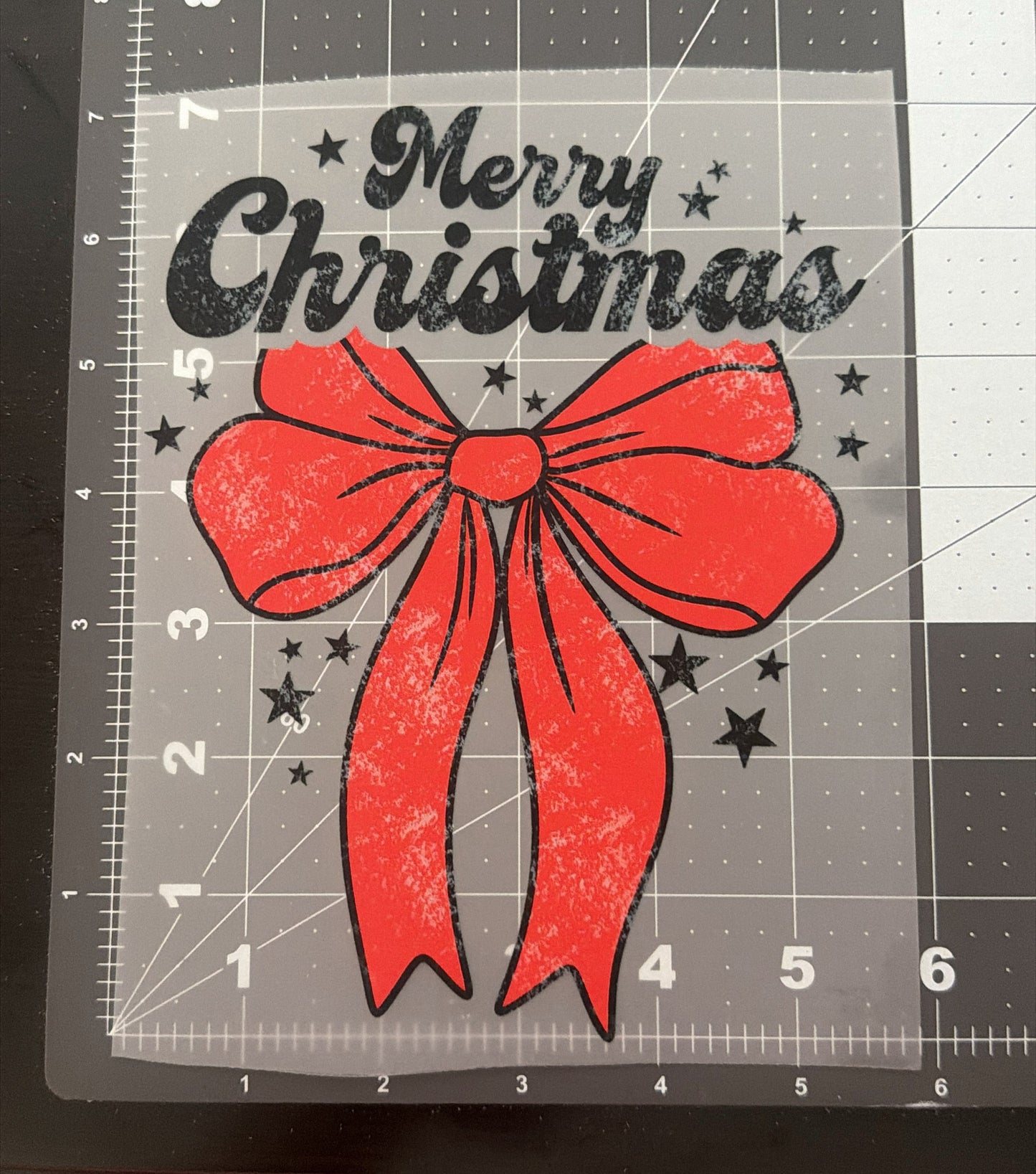 Merry Christmas Bow | Child Size | DTF Transfer