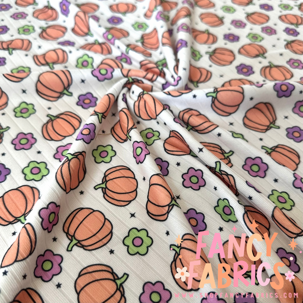 Pumpkin Daisies | 6x6 | Brushed Rib | Ready To Ship