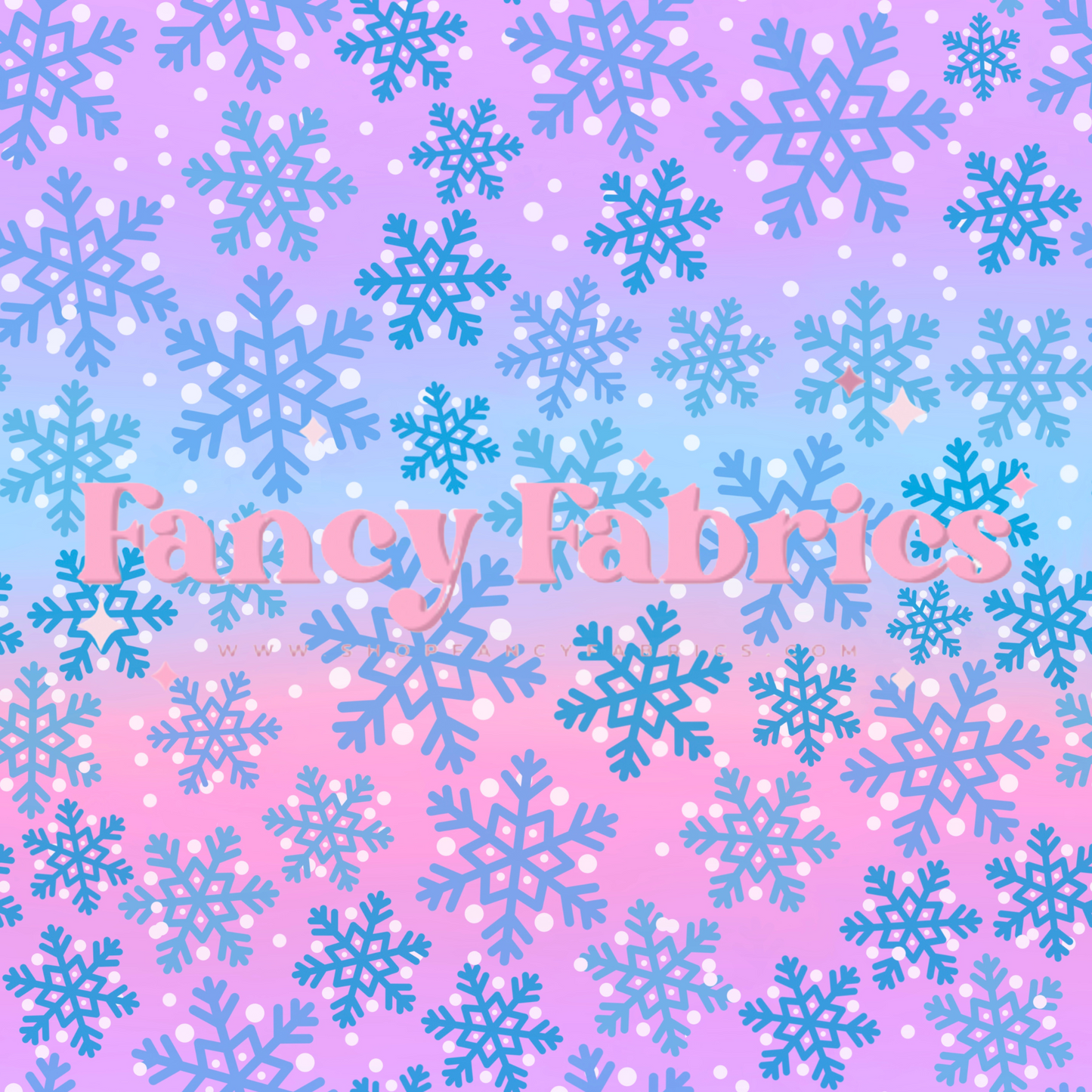 Ombré Snowflakes (Pink + Purple) | PREORDER | By The Yard
