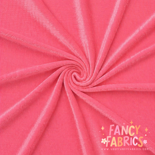 Electric Pink | Solid Stretch Velvet | Ready To Ship
