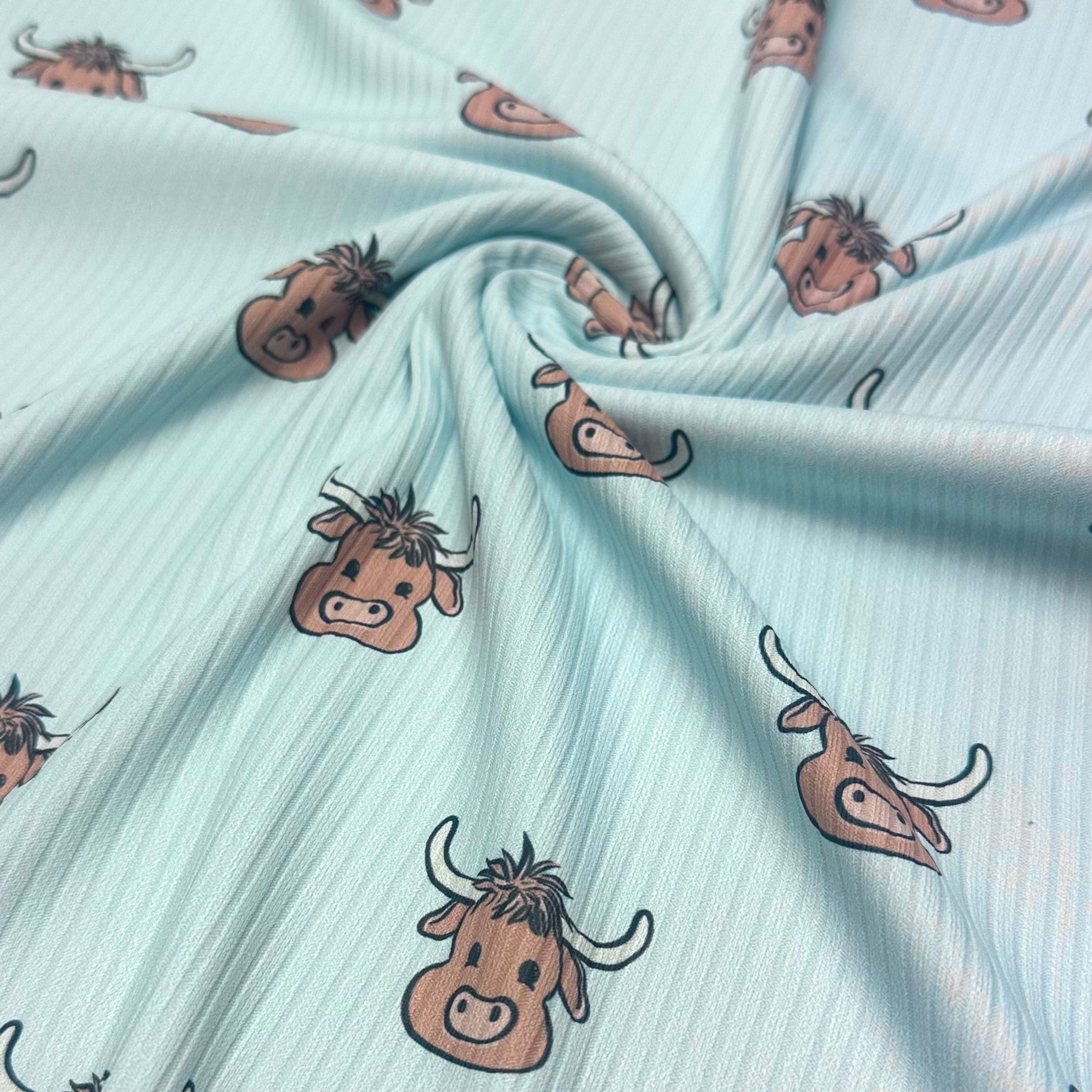 Blue Cows | 8x8 Scaling | Skinny Rib | Ready To Ship