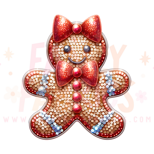 Rhinestone Gingerbread | Child Size | DTF Transfer