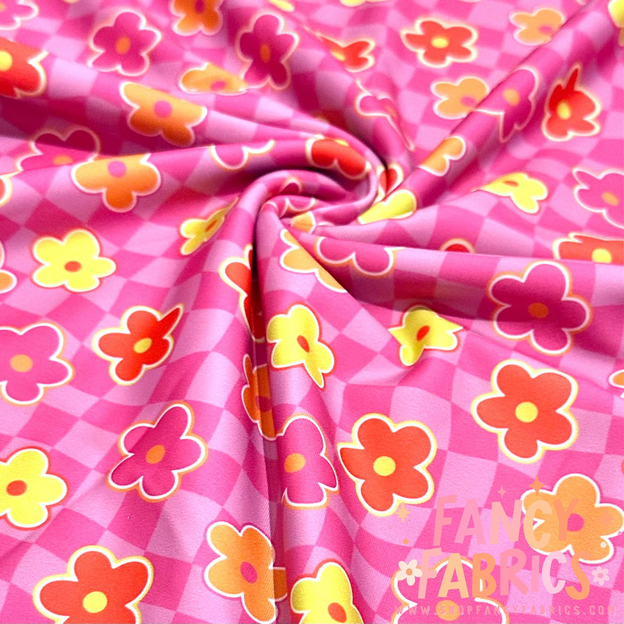 Neon Flowers (Pink) | Swim | 4x4 Scaling | Ready To Ship