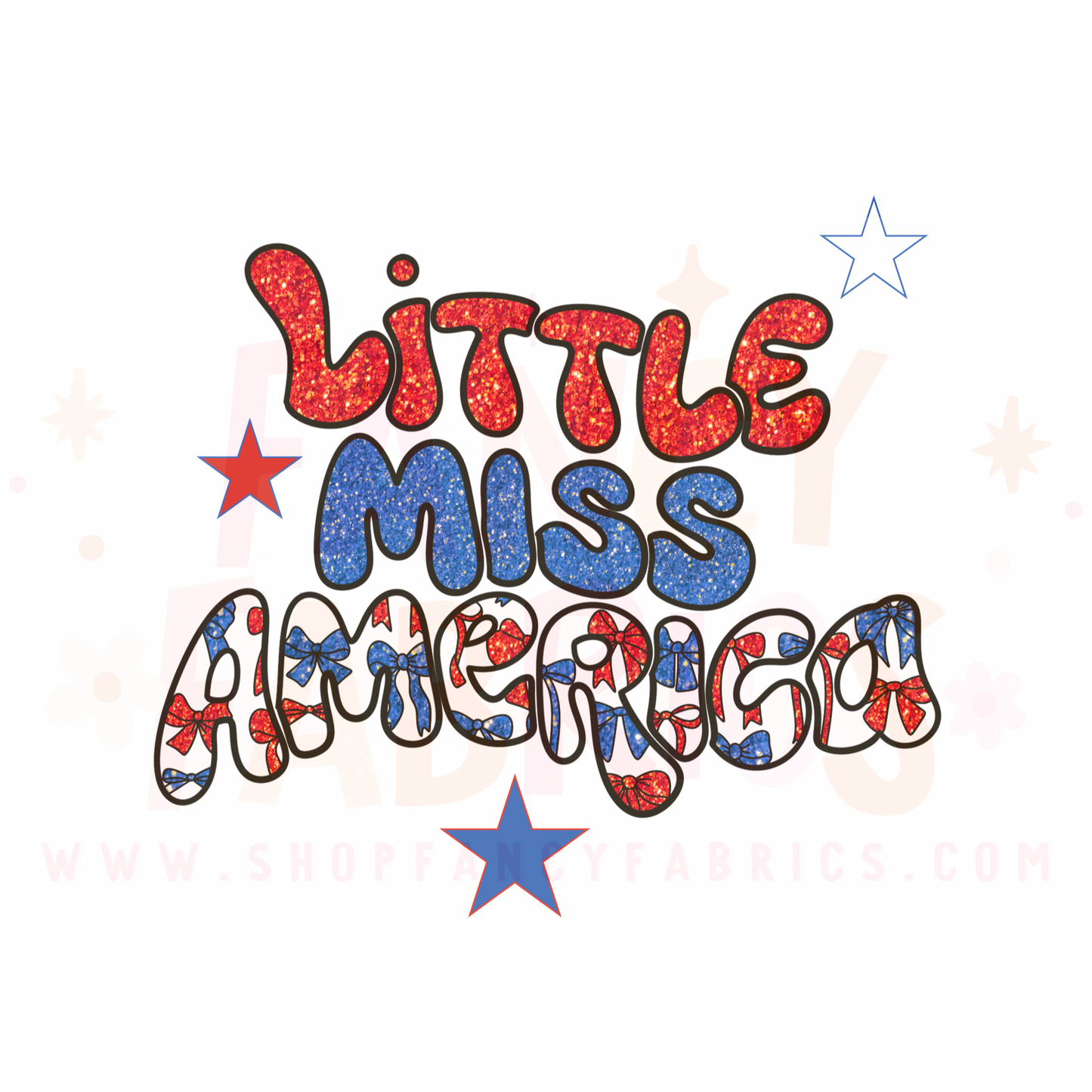Little Miss America | Child Size | DTF Transfer