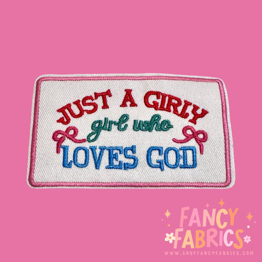 Girl Who Loves God | Iron On Patch